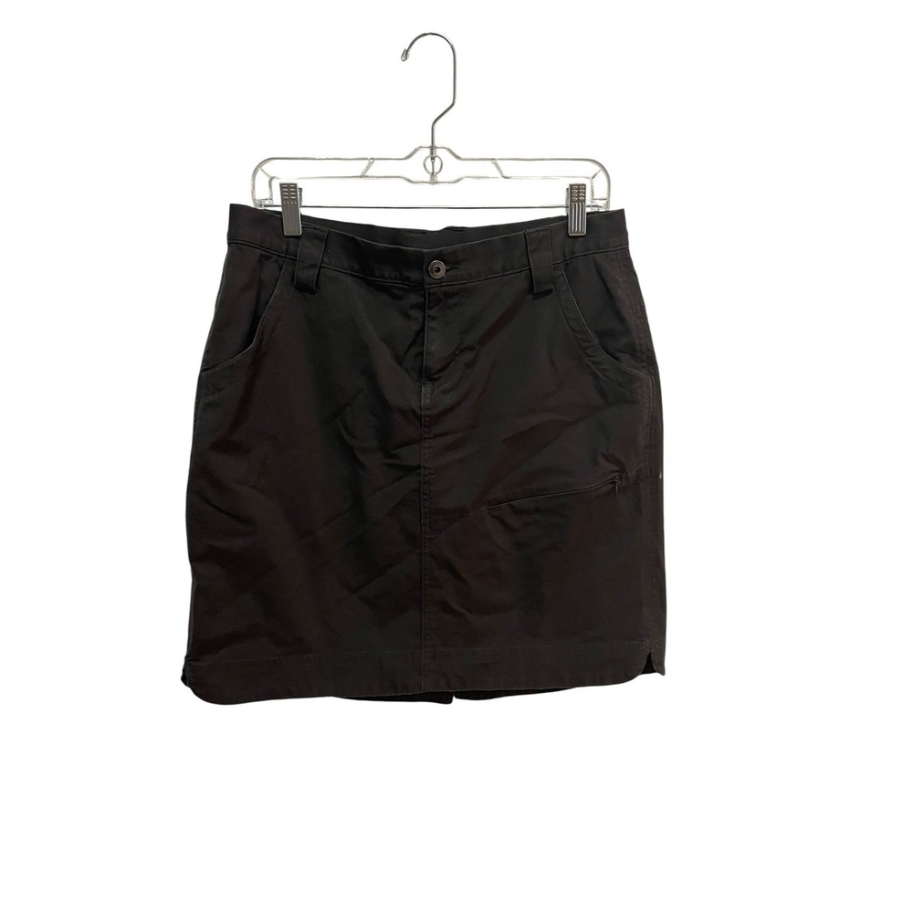 Duluth Trading Co Stretchy Cargo Skirt Skort Black‎ Size 8 Outdoor Hiking